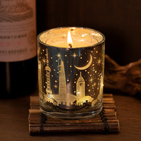 AIKUN Bougie parfumée artisanale en métal à double couche romantique pour la décoration de la maison, cadeau de mariage, anniversaire, Noël, Diwali