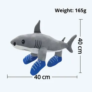 Vente chaude : Jouet en peluche AI American Shan Hai Jing Tung Tung Sahur Shark, poupée en bois faite à la main avec bâton, pour le soulagement du stress, transfrontalier - Product Image 3
