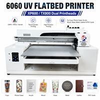 Imprimante UV 6060 eufy XP600 TX800 à double tête CMYK, blanc, vernis, à plat et cylindrique pour tasses et coques de téléphone