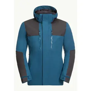 Men's Hardshell Rain Jacket Windbreaker Windproof Camping Fully Taped Adjustable Cuff Hood 3 Layer Functional Wear