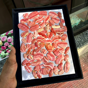 Natural Rhodochrosite Cabochon Wholesale Bulk Lot Pink Loose Gemstone for Jewelry Making Pendant Ring Earrings DIY Crafts india - Product Image 1