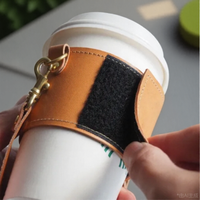 Housse en cuir pour tasse à café Manchon pour tasse à thé Manchon pour tasse à vin et bière Manchon pour boisson réutilisable