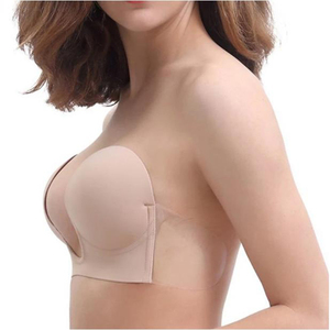 Reggiseno di spugna invisibile Sexy U-tuffo all'ingrosso per grandi seni senza spalline colletto per abiti a V profondi - Product Image 1
