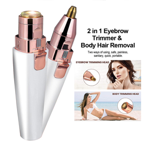 Máquina de afeitar eléctrica 2 en 1, nuevo diseño, depiladora, depilación, afeitadora de cejas - Product Image 5