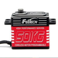 Feetech 7.4V Alto Voltaje 50kg Servo Digital para Coche de Escalada con Dientes de Acero, Carcasa de Aluminio, Fabricante de Alerones Fijos 5kg