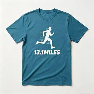 Camiseta de running personalizada barata con logo para maratón, publicidad, impresión 3D, 100% poliéster, camisetas en blanco para sublimación - Product Image 1