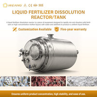 Cuve de mélange et de dissolution d'engrais liquide en acier inoxydable sur mesure de 1000L à 5000L avec agitateur