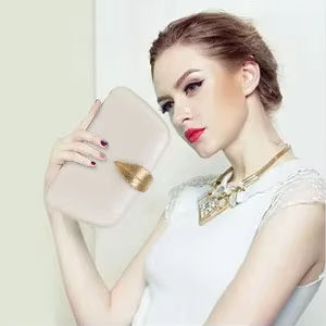 Luxo feminino metálico folhas encerramento noite saco embreagem pequenas bolsas crossbody formal para festas de casamento moda nupcial - Product Image 6