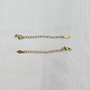 Chaîne d'extension réglable en acier inoxydable avec fermoir mousqueton en forme de cœur/goutte d'eau pour la fabrication de colliers, accessoires de bijouterie 7,5 cm 10 mm - Product Image 3