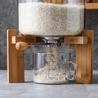 Distributeur de grains de café en verre, noix pour aliments secs en vrac, grains de riz, grand pot de stockage en verre