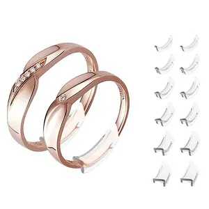 Ring Sizer Adjuster for Loose Rings,8pcs Different Sizes Invisible  Transparent Ring Spacer Silicone Tightener (Clear)
