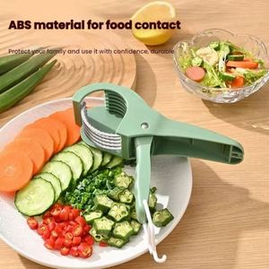 Cortador de Ensaladas Multifuncional de Acero Inoxidable, Utensilios de Cocina para Cortar Verduras y Frutas - Product Image 2