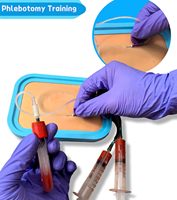 Kit de Práctica de Inyección Intravascular Premium con Modelo Anatómico de Silicona y Almohadilla de Sutura para Entrenamiento en Ciencias Médicas