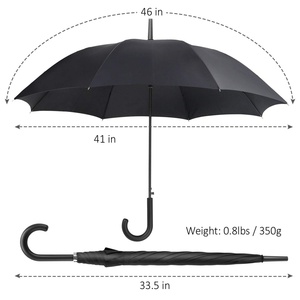 Wholesale Cheaper 23" Blank Black Advertising <b>Umbrella</b> Bike <b>Umbrella</b> Motorcycle - Product Image 1