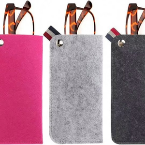Échantillon gratuit - Lot de 3 étuis à lunettes - Étui en feutre doux à enfiler - Étui de rangement pour lunettes - Pochette à maquillage - Product Image 1