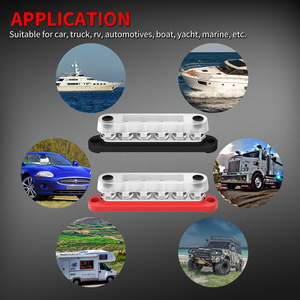 บัสบาร์ทองแดงขายส่ง 48V 150A บัสบาร์แบตเตอรี่ 6 ทาง M8 X 6 สตัด บล็อกขั้วต่อบัสบาร์ สำหรับระบบพลังงานแสงอาทิตย์ทางทะเลและยานยนต์ - Product Image 6