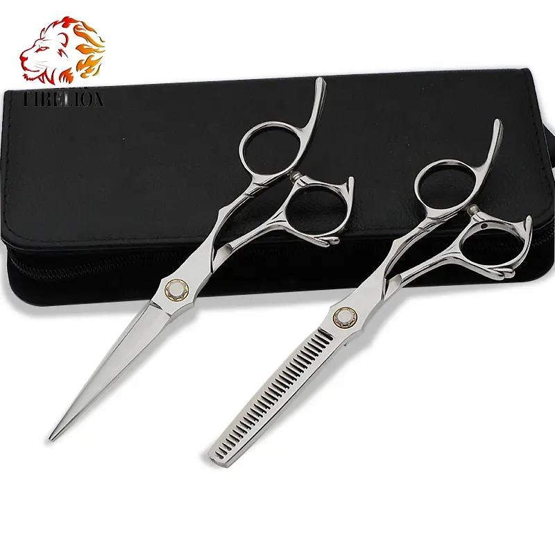 Golden bearing screw professional 9cr hair scissors Japanese haircut barber shears cutting thinning scissors