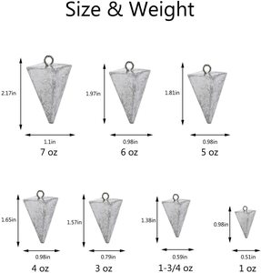 Plomos de Pesca Piramidales ECOODA, Fabricante OEM, 1-8 oz, Accesorios de Pesca, Plomos de Pesca en Forma de Bola - Product Image 3