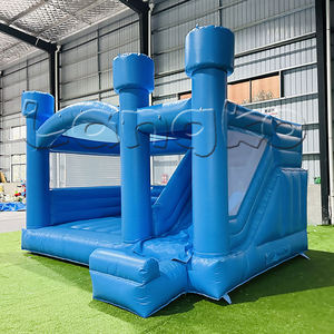 Nouveau château gonflable d'air de PVC commercial 0.55 sautant le château plein d'entrain blanc de videur de lune de mariage pour la location - Product Image 2