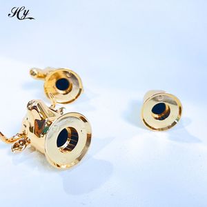 Botella de <span class=keywords><strong>Perfume</strong></span> de Vidrio Vacía Personalizada Hanya con Diseño de Caballo, Color Interior Pintado, de Lujo con Tapas Metálicas Doradas - Product Image 6