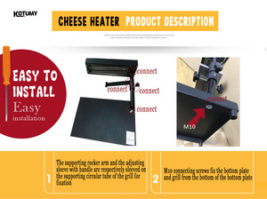 Clips de machine thermofusible à fromage Chauffe-fromage électrique Fondeur de fromage réglable commercial <span class=keywords><strong>Raclette</strong></span> Grill <span class=keywords><strong>Suisse</strong></span> - Product Image 4