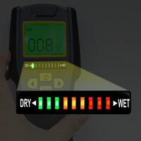 GREENLAKE KC-318 Testeur numérique LED 4-en-1 d'humidité murale et de sol, humidimètre non invasif pour bois, cloisons sèches, maçonnerie et usage domestique