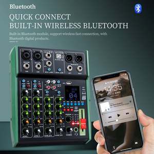 Console de mixage <span class=keywords><strong>audio</strong></span> professionnelle OEM 6 canaux 99 effets DSP avec <span class=keywords><strong>enregistrement</strong></span> USB BT pour <span class=keywords><strong>PC</strong></span> <span class=keywords><strong>en</strong></span> <span class=keywords><strong>ligne</strong></span> - Product Image 4