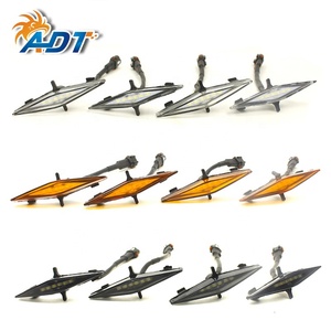 ไฟหน้า LED ADT แบบกระจังหน้าสีเหลืองอำพัน พร้อมกรอบสีดำรมควัน สำหรับกระจังหน้า 4Runner TRD Pro ปี 2014 2015 2016 2017 2018 2019 - Product Image 1