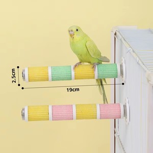 Perchoir à griffes pour perroquet, multicolore, givré, nettoyant et antidérapant pour animaux de compagnie - Product Image 5