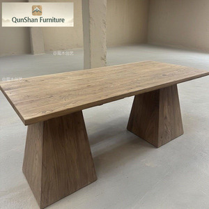Juego de Mesa de Comedor de Madera Ecológica Impermeable con Diseño 3D Personalizado de Estilo Moderno Clásico, Sillas de Madera Maciza para Uso en Hoteles y Apartamentos - Product Image 4