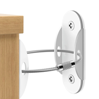 Sangles de fixation modernes en métal pliables pour meubles, kits d'ancrage anti-renversement pour la sécurité des bébés, sécurisés, réglables, durables, écologiques, pour rangement SSR-2