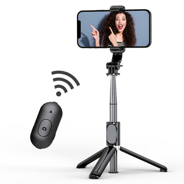 Selfie Stick Tripod With Wireless Remote Control All in One Expandable Portable Tripod Selfie Stick for IPhone Samsung Xiaomi