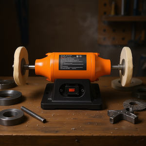 6-Inch 1/2 HP Fixed Speed <b>Bench</b> Buffer Polisher For Metal Jewelry <b>Wood</b> Polishing With Direct Drive Motor And Us Plug - Product Image 2