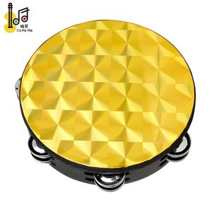 Pandereta láser con logotipo personalizado para KTV Party Reflection, un regalo para principiantes de <span class=keywords><strong>música</strong></span> para adultos, tambor artificial y de madera de 6,8,10 pulgadas - Product Image 6