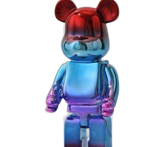 Decoración del hogar artesanías regalos adornos Venta caliente resina plata Europa OEM Bearbrick figuritas de animales artificiales 7 días 1 Uds CN;GUA