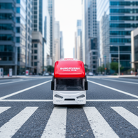Autobús Urbano de Juguete de Aleación a Escala 1:32 con Logotipo Personalizado, Modelo de Simulación Fundido a Presión con Luces y Sonidos
