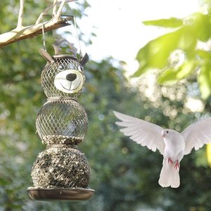 Oniya Renne <span class=keywords><strong>Heavy</strong></span> <span class=keywords><strong>Duty</strong></span> Metal Mesh Extérieur Suspendu Mangeoire à Oiseaux Sauvages pour Extérieur Jardin Cour Décoration - Product Image 5