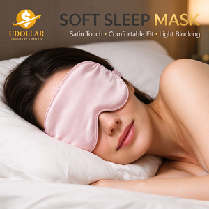 Masque de sommeil respirant, doux et réglable, avec logo personnalisé, occultant, sans pression, pour les voyages, la maison, le sommeil quotidien et la détente. - Product Image 4