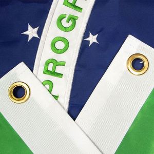 โรงงานจีนขายส่ง ธงสามเหลี่ยมปักลายโฆษณา คุณภาพดีที่สุด ขนาด 3x5 ฟุต พิมพ์ลายแบบซับลิเมชั่น ผ้าโพลีเอสเตอร์ 100D สำหรับประเทศบราซิล - Product Image 4