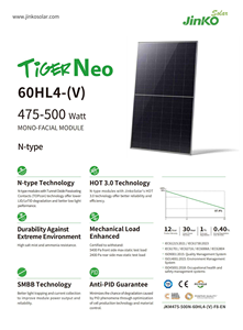 Módulo Solar Monofacial Tipo N 60HL4-(V) de 475-500 Vatios, Paneles Solares Monocristalinos de 475w 480W 485W 490W 495W 500W para Uso Residencial, Tipo N, Celdas Cortadas por la Mitad - Product Image 3