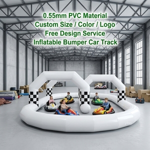 Voitures à bascule gonflables pour enfants, nouvelle conception personnalisée, imperméables, en PVC, avec piste de course et tunnel - Product Image 2