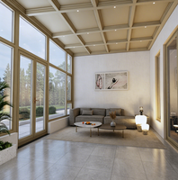 Véranda moderne en aluminium sur mesure avec verre trempé, autoportante, pour jardin résidentiel, préfabriquée, pour villa, patio, cour arrière