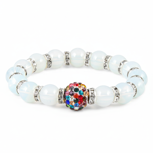 Glass Moonstone <b>Bead</b> <b>Bracelet</b> - Product Image 2