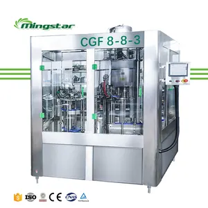 CGF8-8-3 Máquina de enchimento de água engarrafada de plástico PET 3 em 1 automática para água potável mineral pura