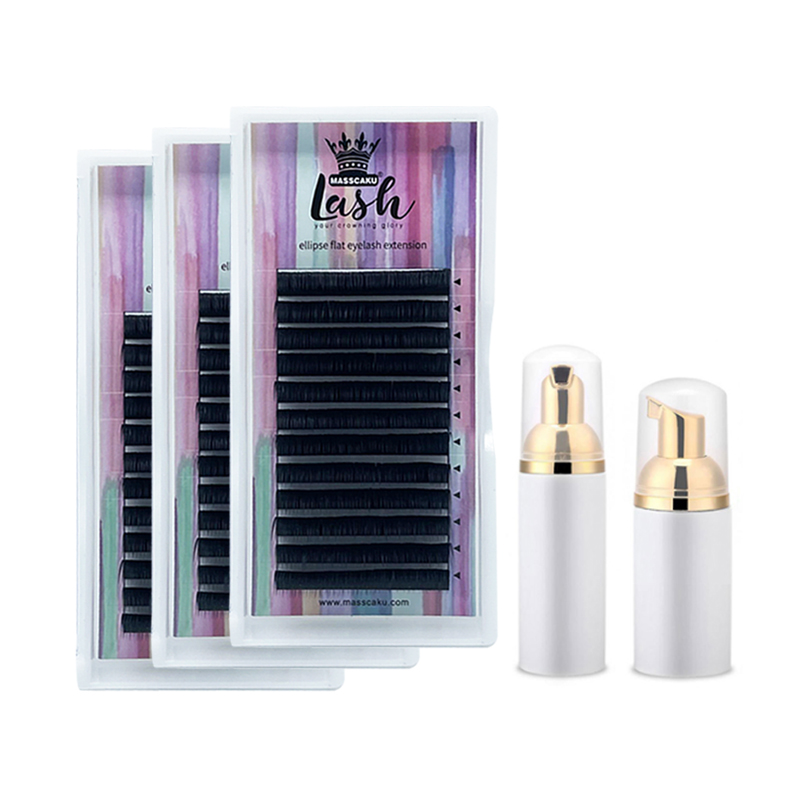 J B C CC D DD завитые эллипс плоские Премиум шелковые накладные ресницы для наращивания матовые