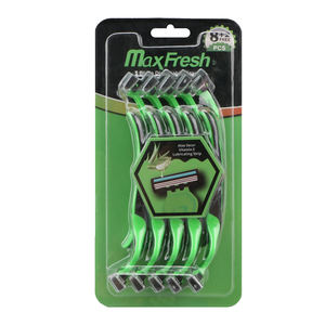 Paquete de 10 Maquinillas de Afeitar Desechables con Triple Hoja de Acero Inoxidable, Cabezal Pivotante y Tira Lubricante - Product Image 1