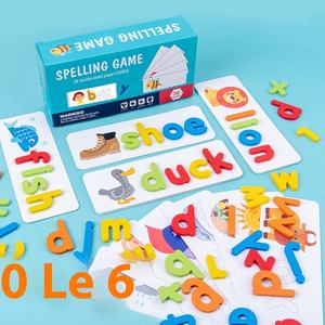 Juguetes Educativos de Madera Inspirados en Montessori, Juegos de <span class=keywords><strong>Ortografía</strong></span> del Alfabeto Inglés para Niños, Educación <span class=keywords><strong>Interactiva</strong></span> - Product Image 1