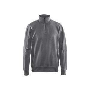 BLAKLADER - 336911589400XXL <b>Sweatshirt</b> with half zip Grey - EAN 7330509466391 <b>WORK</b> HOODIES - Product Image 1