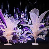 Décorations de table en maille métallique faites à la main au design moderne et épuré, 90 cm, couleur personnalisée, arbres de fleurs artificielles, toile de fond de mariage, nouveauté