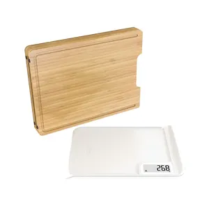 Venta al por mayor junta escala digital-Tabla de bambú para picar, peso de cocina, 5kg, balanza electrónica Digital de alimentos